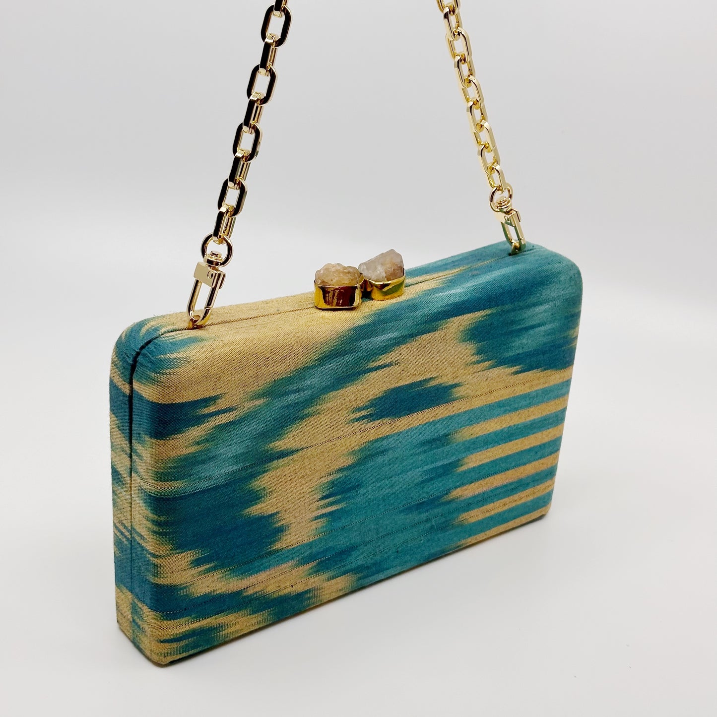 The Palawan limited-edition ikat clutch, no two alike — Kapalua Living