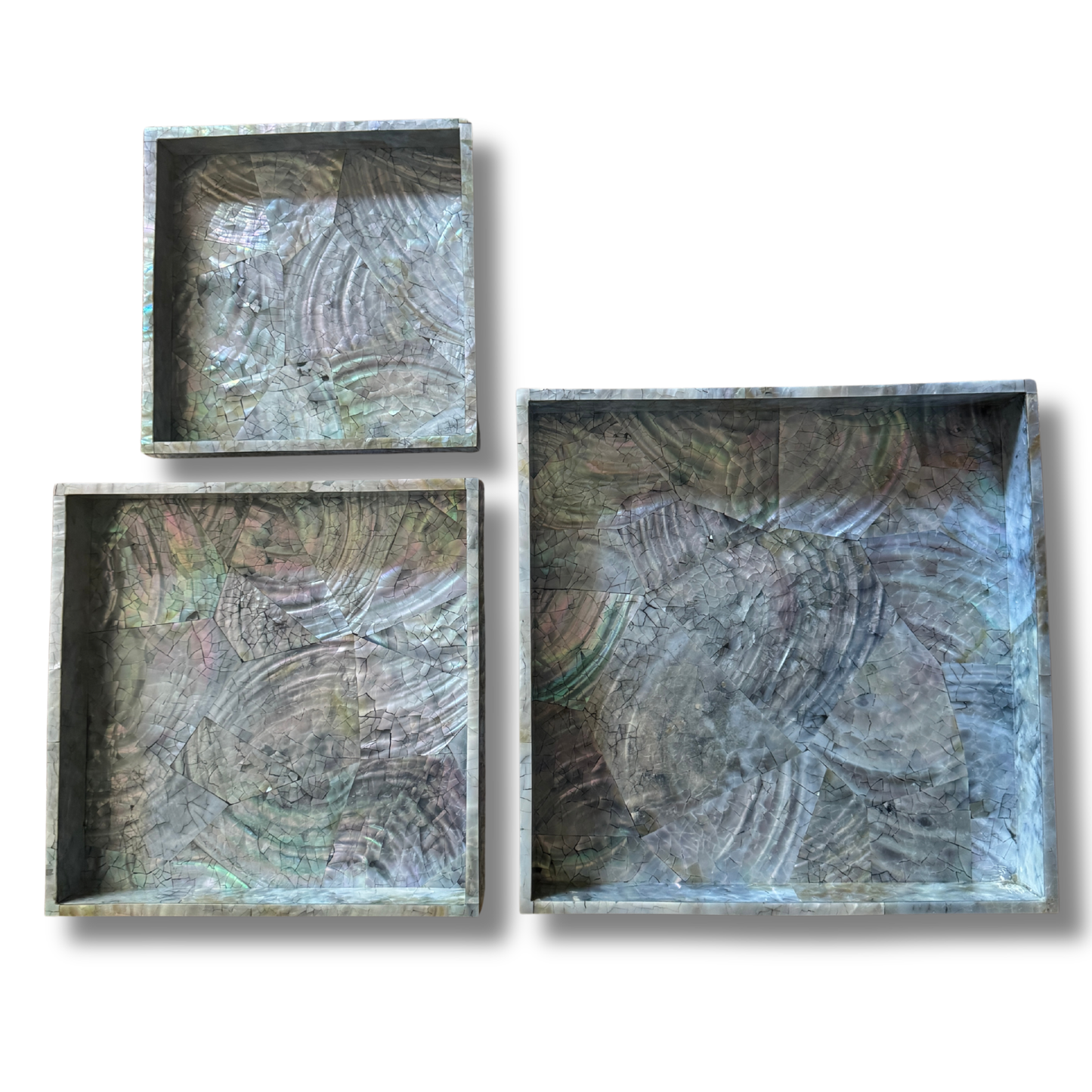 Mother of Pearl Nesting Trays | Set of 3