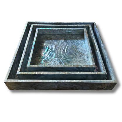 Mother of Pearl Nesting Trays | Set of 3